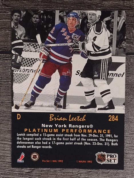 1991-92 Pro Set Platinum #284 Brian Leetch PP