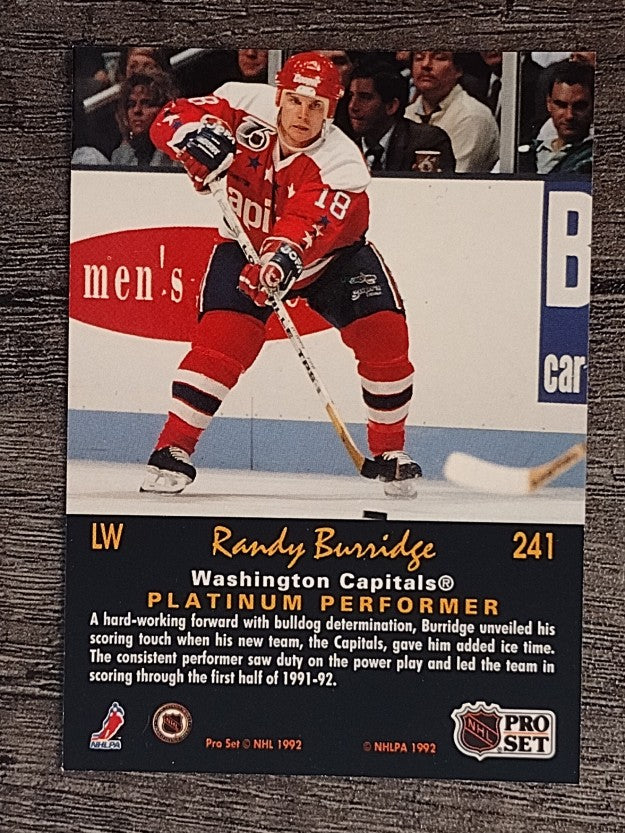 1991-92 Pro Set Platinum #241 Randy Burridge