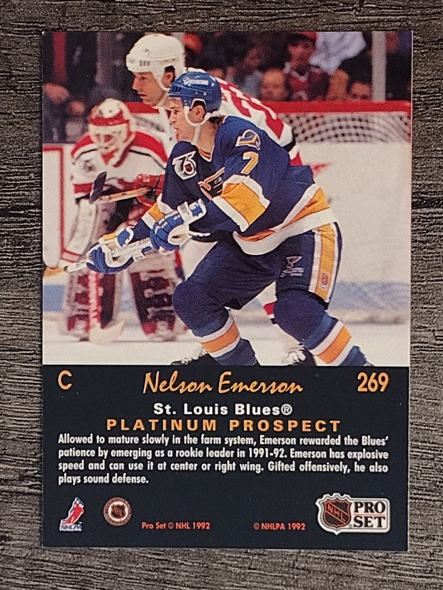 1991-92 Pro Set Platinum #269 Nelson Emerson