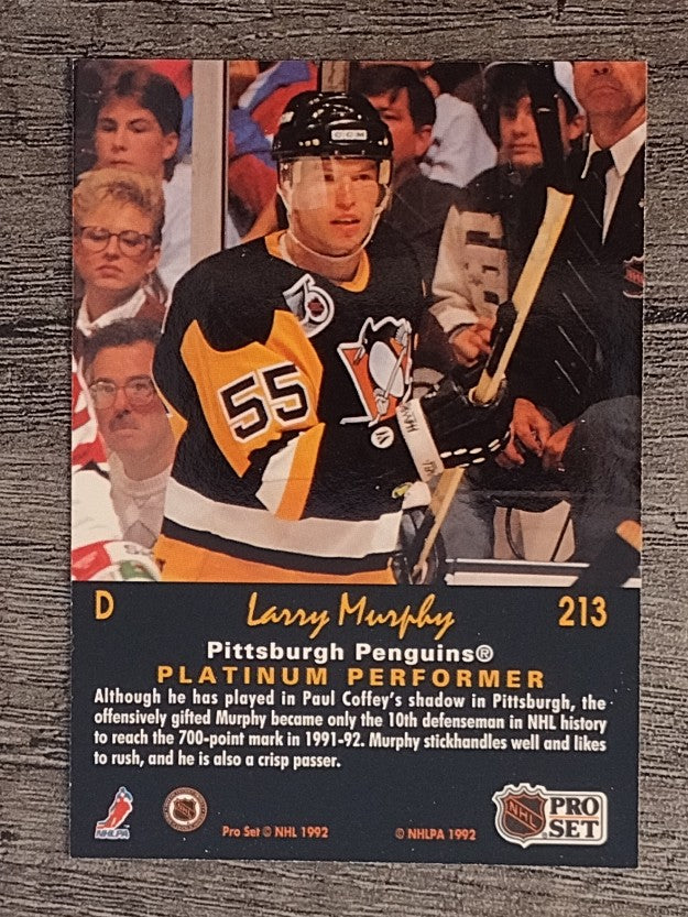 1991-92 Pro Set Platinum #213 Larry Murphy