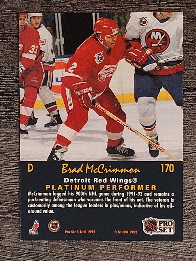 1991-92 Pro Set Platinum #170 Brad McCrimmon