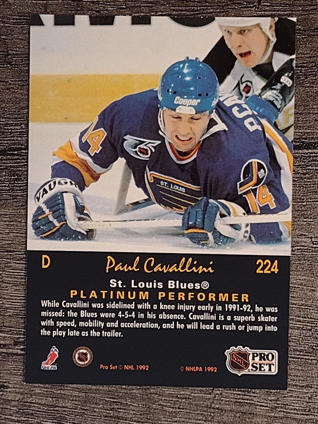 1991-92 Pro Set Platinum #224 Paul Cavallini