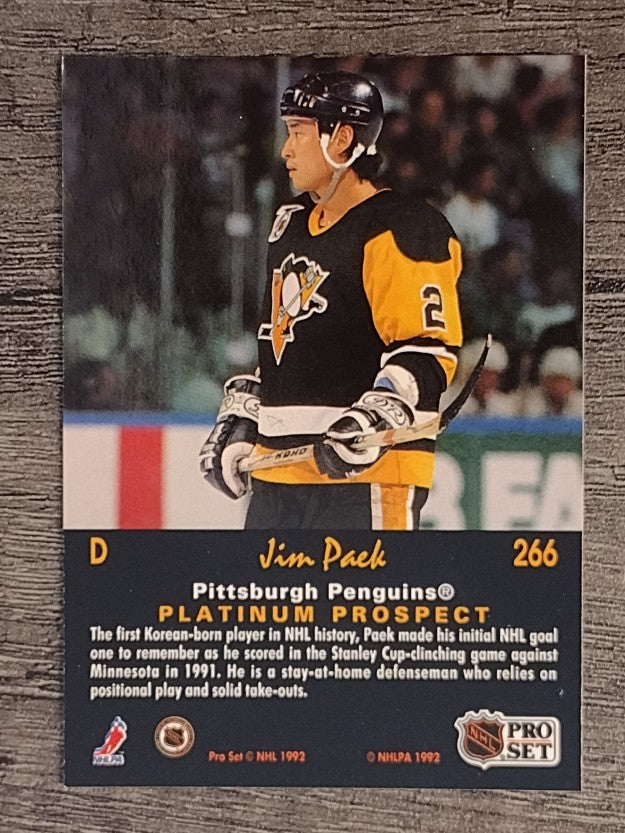 1991-92 Pro Set Platinum #266 Jim Paek RC