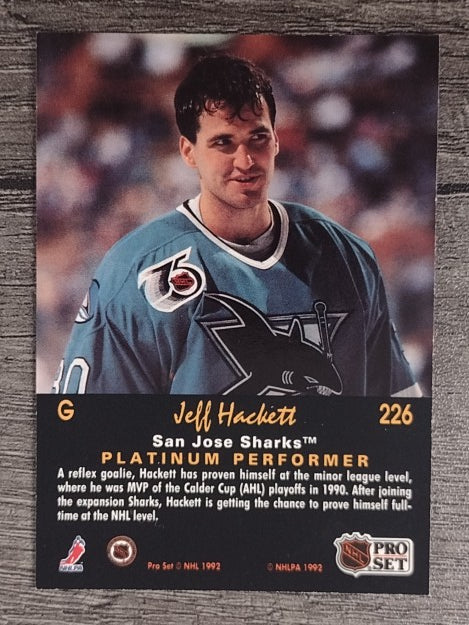 1991-92 Pro Set Platinum #226 Jeff Hackett