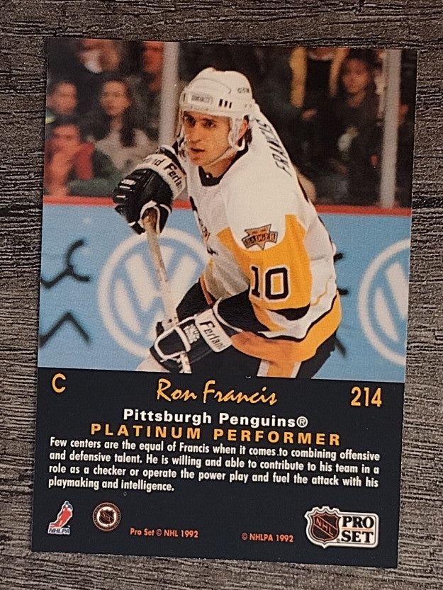 1991-92 Pro Set Platinum #214 Ron Francis