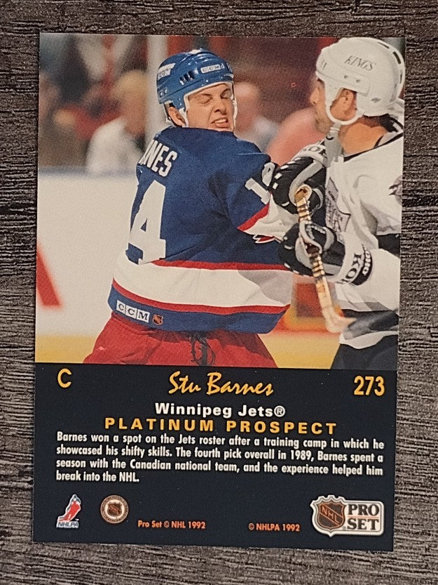 1991-92 Pro Set Platinum #273 Stu Barnes