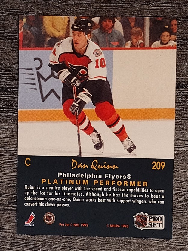 1991-92 Pro Set Platinum #209 Dan Quinn