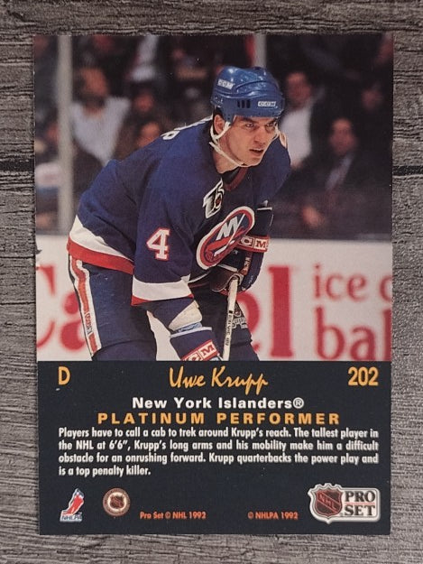 1991-92 Pro Set Platinum #202 Uwe Krupp