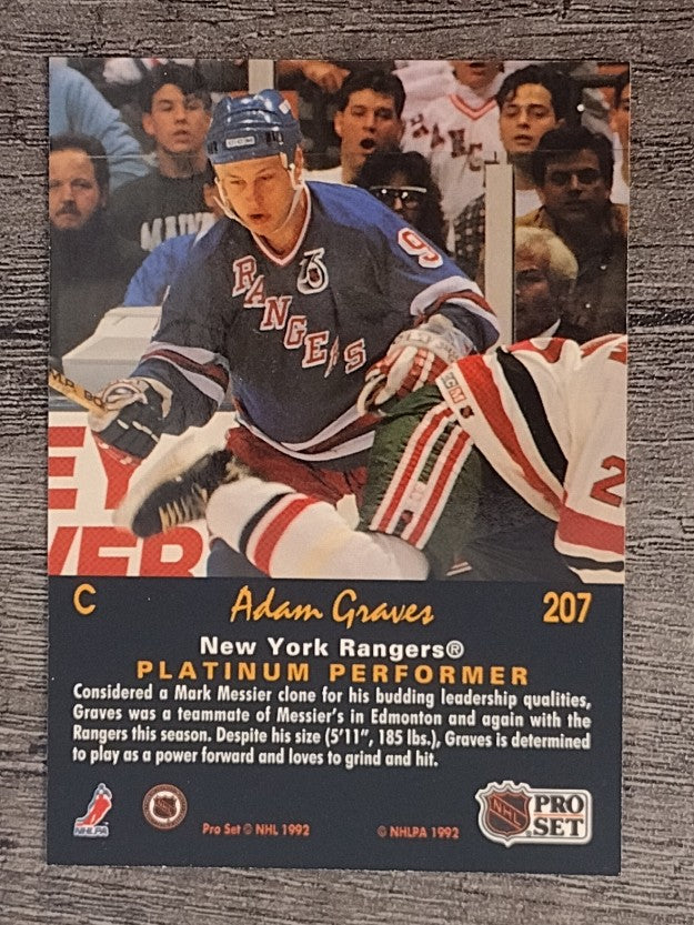 1991-92 Pro Set Platinum #207 Adam Graves
