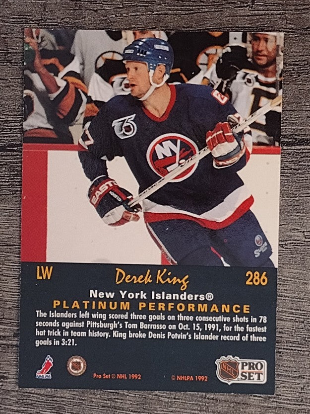 1991-92 Pro Set Platinum #286 Derek King PP