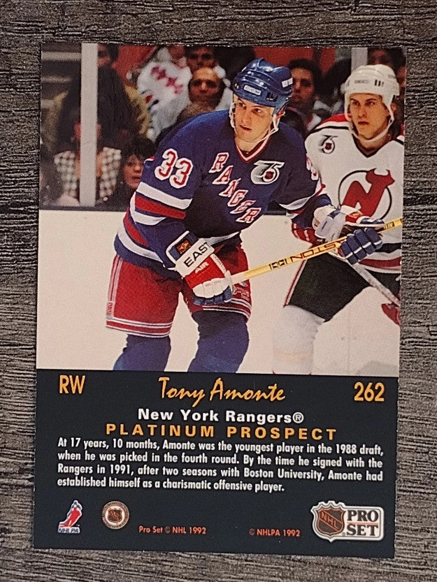 1991-92 Pro Set Platinum #262 Tony Amonte RC
