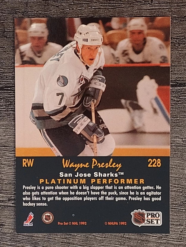 1991-92 Pro Set Platinum #228 Wayne Presley