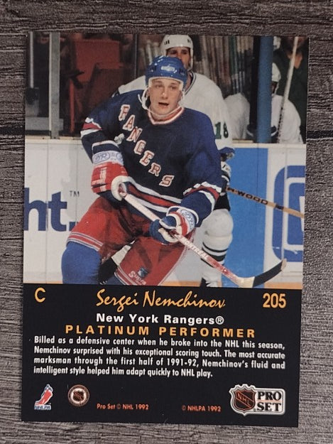 1991-92 Pro Set Platinum #205 Sergei Nemchinov