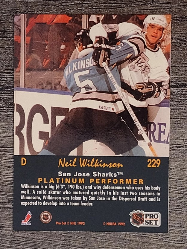 1991-92 Pro Set Platinum #229 Neil Wilkinson