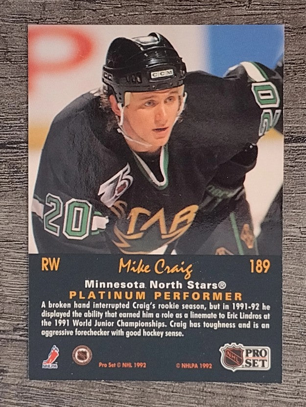 1991-92 Pro Set Platinum #189 Mike Craig