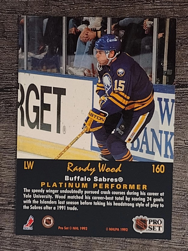 1991-92 Pro Set Platinum #160 Randy Wood