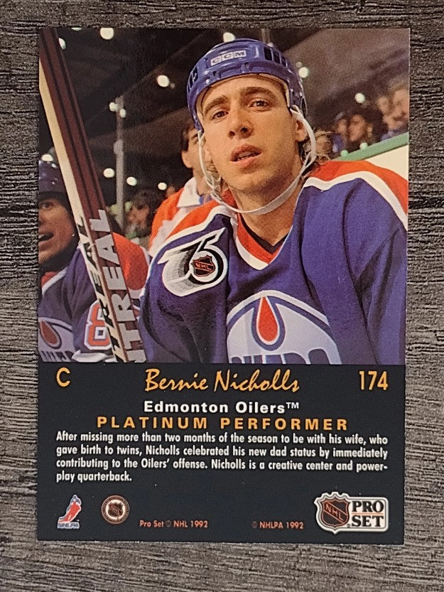 1991-92 Pro Set Platinum #174 Bernie Nicholls