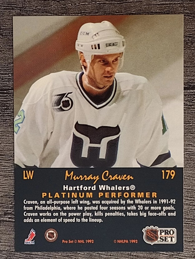 1991-92 Pro Set Platinum #179 Murray Craven