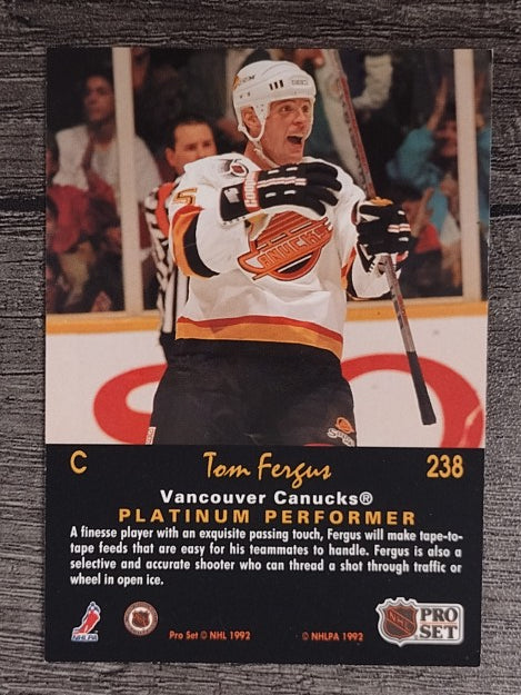 1991-92 Pro Set Platinum #238 Tom Fergus
