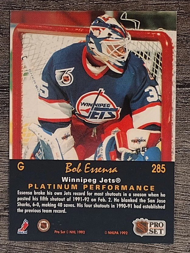 1991-92 Pro Set Platinum #285 Bob Essensa PP