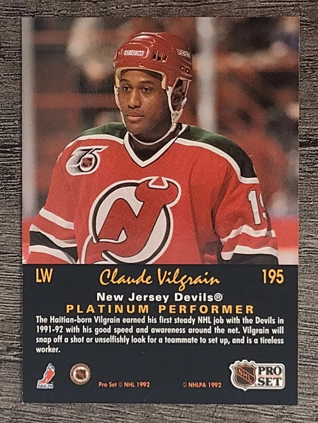 1991-92 Pro Set Platinum #195 Claude Vilgrain