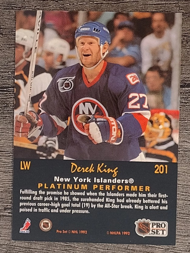 1991-92 Pro Set Platinum #201 Derek King