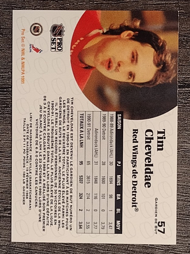 1991-92 Pro Set French #57 Tim Cheveldae