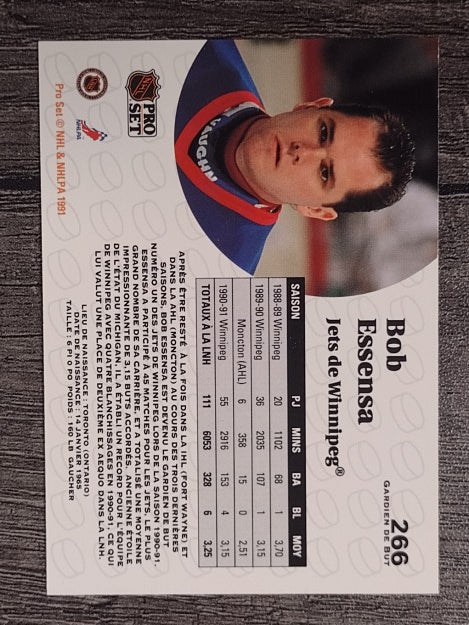 1991-92 Pro Set French #266 Bob Essensa