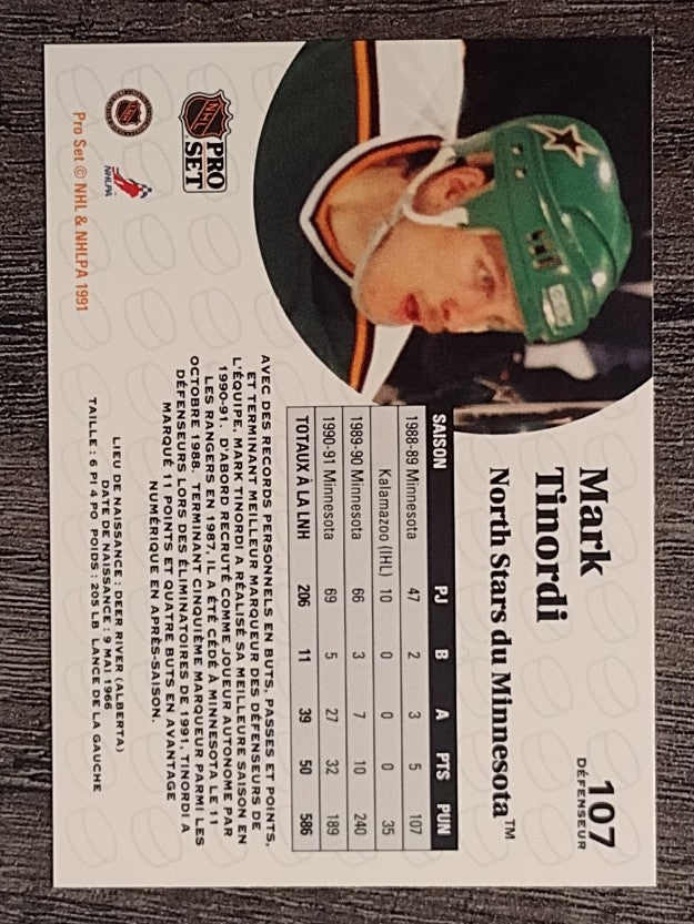 1991-92 Pro Set French #107 Mark Tinordi