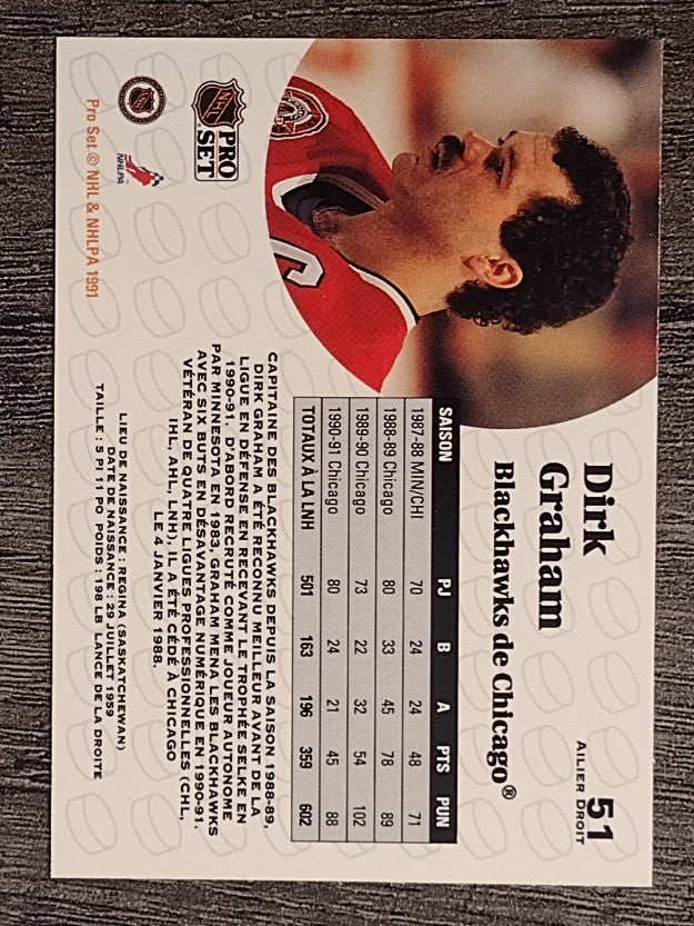 1991-92 Pro Set French #51 Dirk Graham