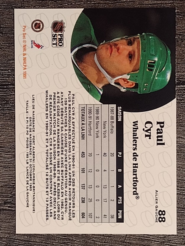 1991-92 Pro Set French #88 Paul Cyr