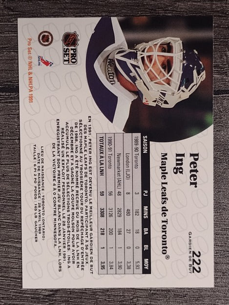 1991-92 Pro Set French #222 Peter Ing