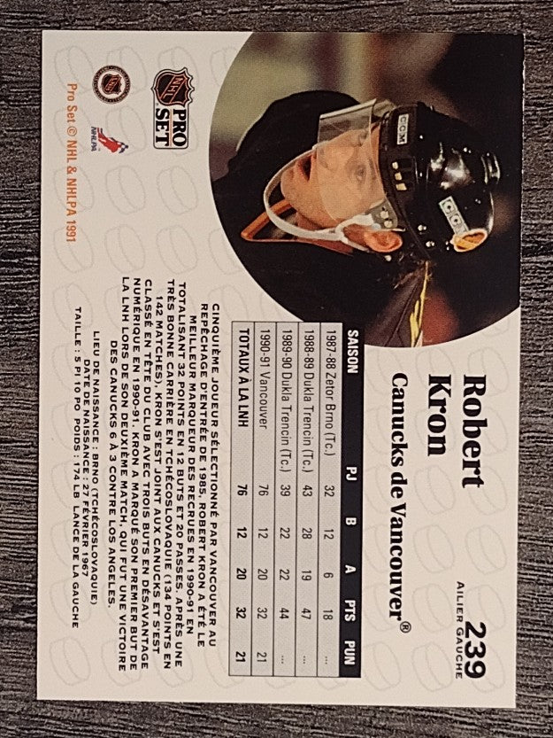 1991-92 Pro Set French #239 Robert Kron