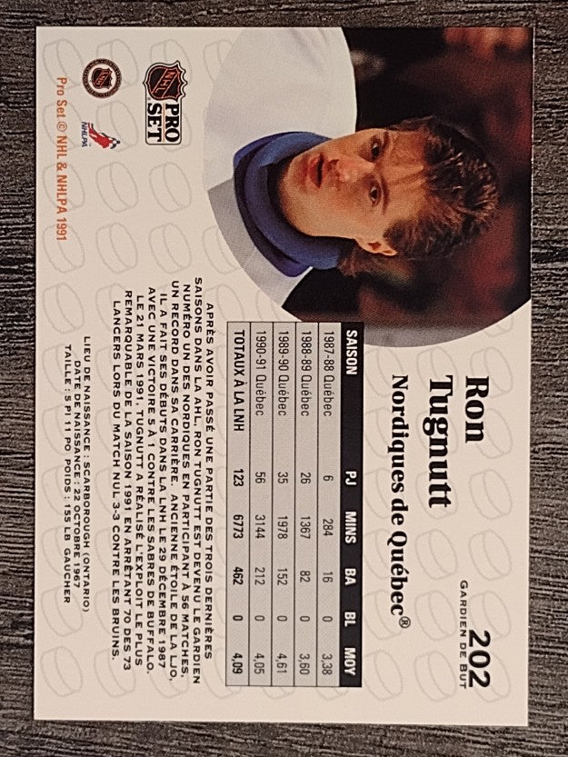 1991-92 Pro Set French #202 Ron Tugnutt