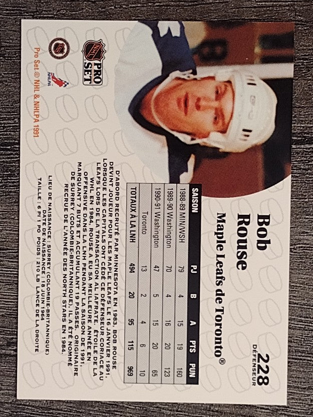 1991-92 Pro Set French #228 Bob Rouse