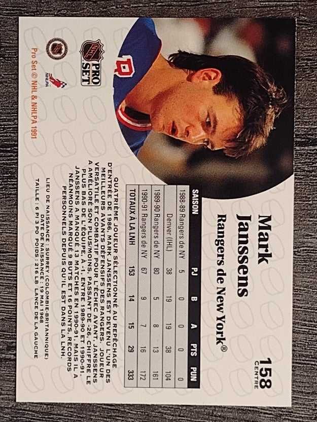 1991-92 Pro Set French #158 Mark Janssens