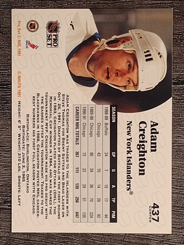 1991-92 Pro Set #437 Adam Creighton