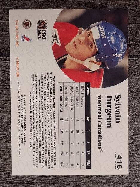 1991-92 Pro Set #416 Sylvain Turgeon