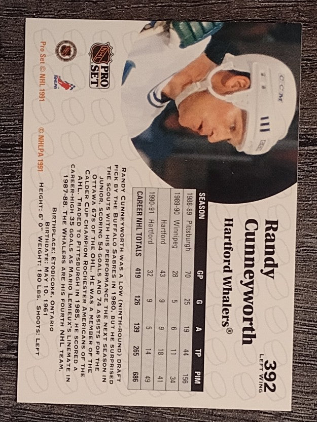 1991-92 Pro Set #392 Randy Cunneyworth