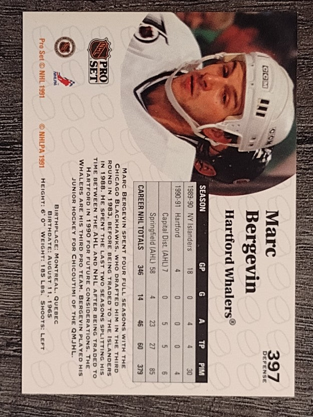 1991-92 Pro Set #397 Marc Bergevin