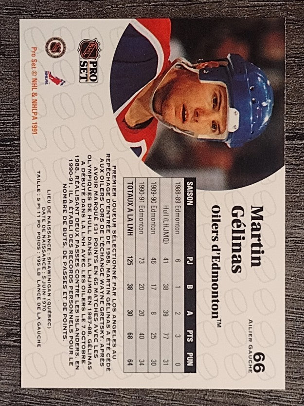 1991-92 Pro Set French #66 Martin Gelinas