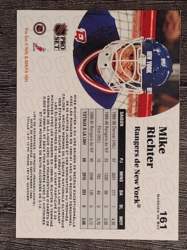 1991-92 Pro Set French #161 Mike Richter