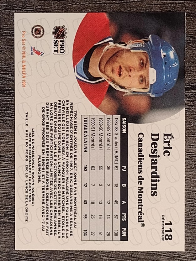 1991-92 Pro Set French #118 Eric Desjardins