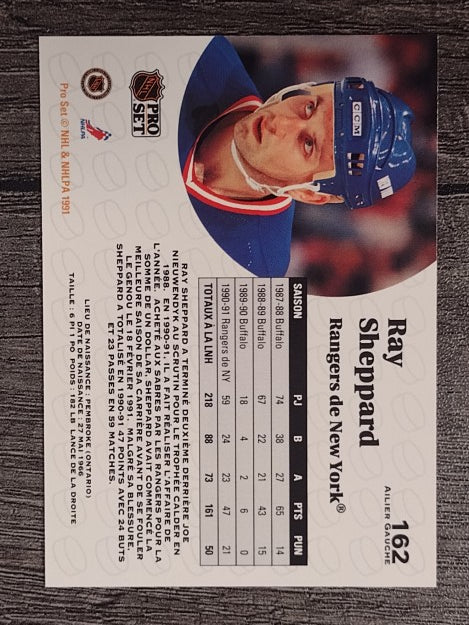 1991-92 Pro Set French #162 Ray Sheppard