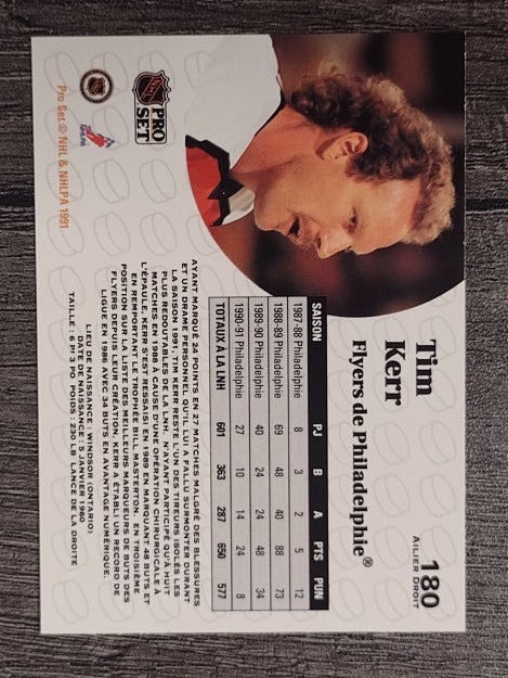 1991-92 Pro Set French #180 Tim Kerr