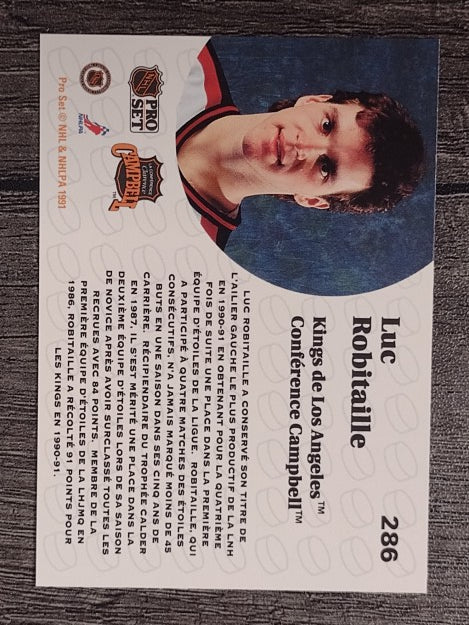 1991-92 Pro Set French #286 Luc Robitaille AS