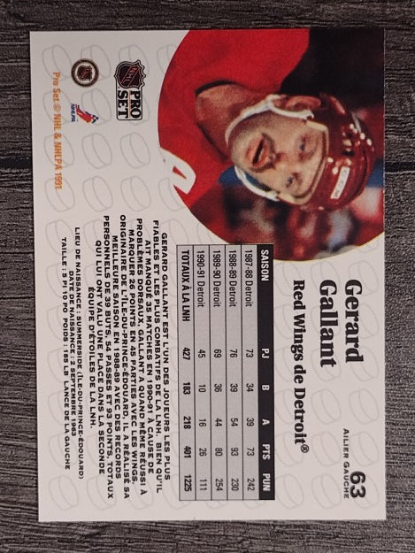 1991-92 Pro Set French #63 Gerard Gallant