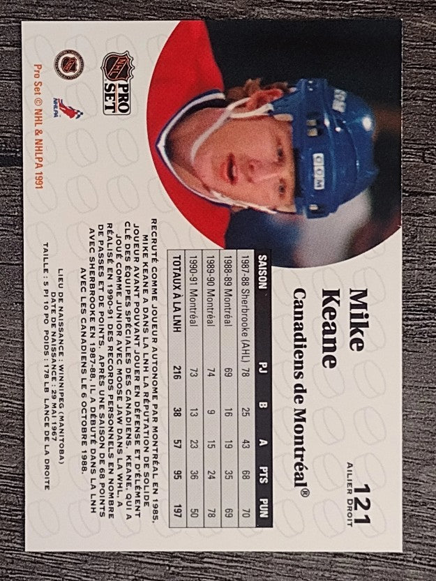 1991-92 Pro Set French #121 Mike Keane