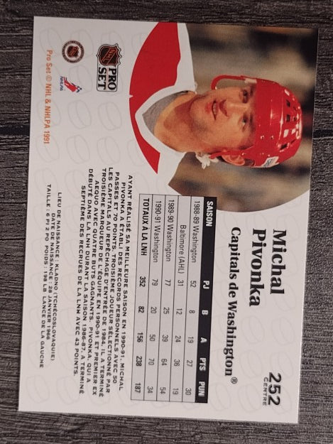 1991-92 Pro Set French #252 Michal Pivonka