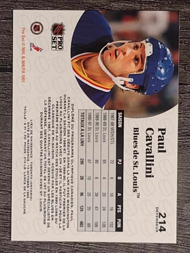 1991-92 Pro Set French #214 Paul Cavallini